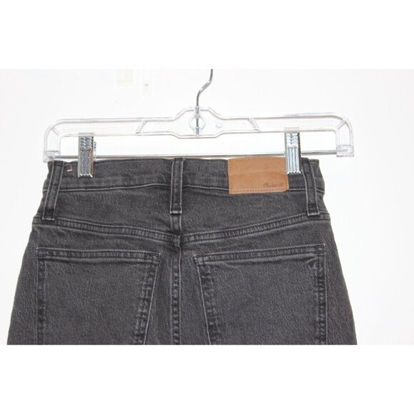 Madewell The Perfect Vintage STraoght Jeans Women Size 24 in black Ash - Picture 7 of 16